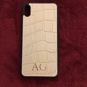 iPhone Xs Max Case with initials "AG"
